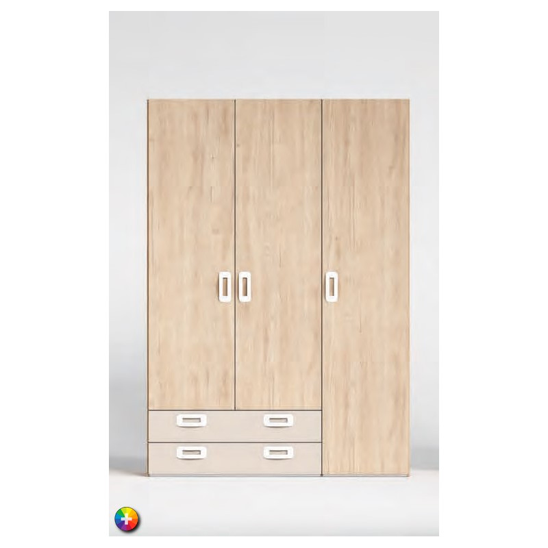 ARMARIO 3 PUERTA 2 CAJONES medias armarios 150 x 215,3 x 51,6