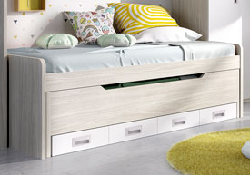 Compacto Cama Oculta Con 4 Cajones