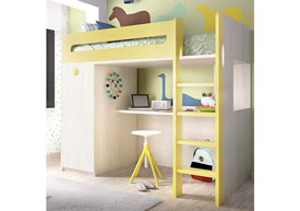 Litera con Escritorio y Armario