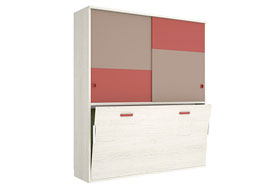 Cama Abatible Horiz. con Armario P.C.