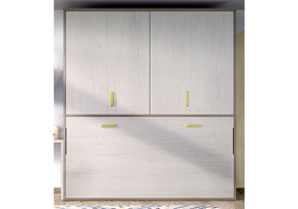 Cama Abatible Horiz. con Armario 4P.