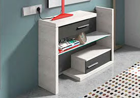 Recibidor 2 Cajones y Estante Cristal