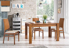 Conjunto Mesa Comedor Ext. y 4 Sillas.