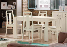 Conjunto Mesa Comedor Ext. y 4 Sillas.