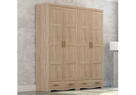 Armario 4 Puertas / 2 Cajones