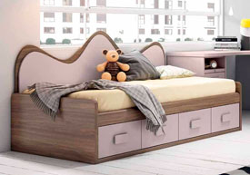 Cama Nido 4 Cajones + Respaldo