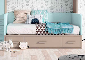 Cama Nido Bicolor 3 Cajones 