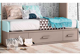 Cama Nido Bicolor 3 Cajones 