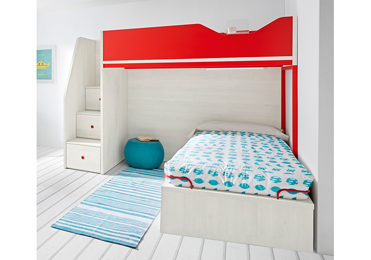 Litera con Compacto 2 Cajones