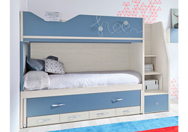 Litera con Cama Desplaz. y Cajones