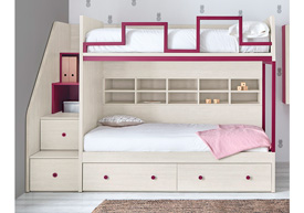 Litera con Cama 2 Cajones
