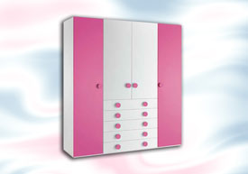 Armario 4 Puertas + 5 Cajones