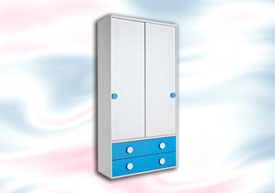 Armario 2 Ptas. Correderas + 2 Cajones