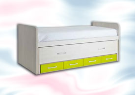 Compacto (45) Cama Desplazable Oculta + 4 Cajones