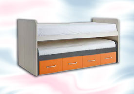 Compacto (60) Cama Desplazable + 4 Contenedores