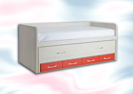 Compacto (45) Cama Desplazable Oculta + 4 Cajones
