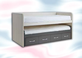 Compacto (60) Cama Desplazable + 4 Contenedores