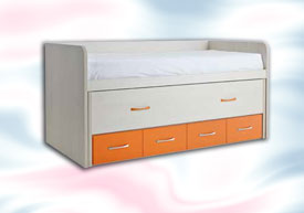 Compacto (60) Cama Desplazable Oculta + 4 Contened