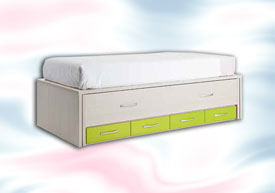 Compacto (45) Cama Desplazable Oculta + 4 Cajones